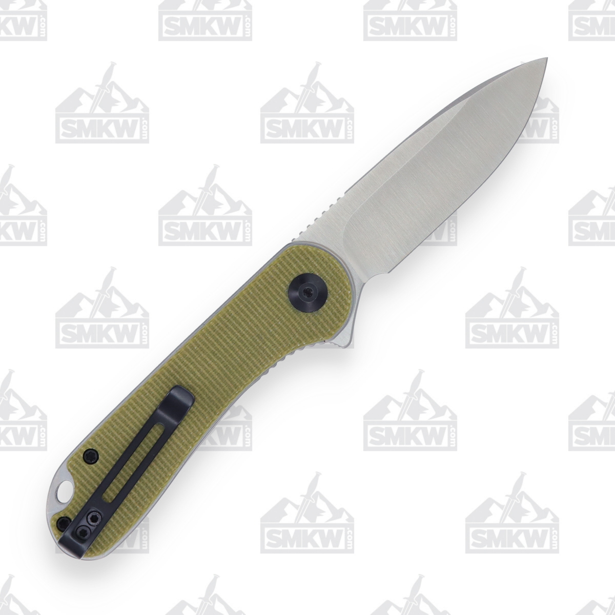 CIVIVI Elementum Olive Micarta 2.96 Inch Plain Satin Drop Point WKCC907S View 2