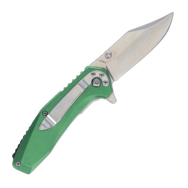 Steel Warrior Assisted Clip Point Linerlock Green View 2