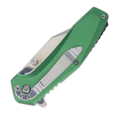 Steel Warrior Assisted Clip Point Linerlock Green View 5