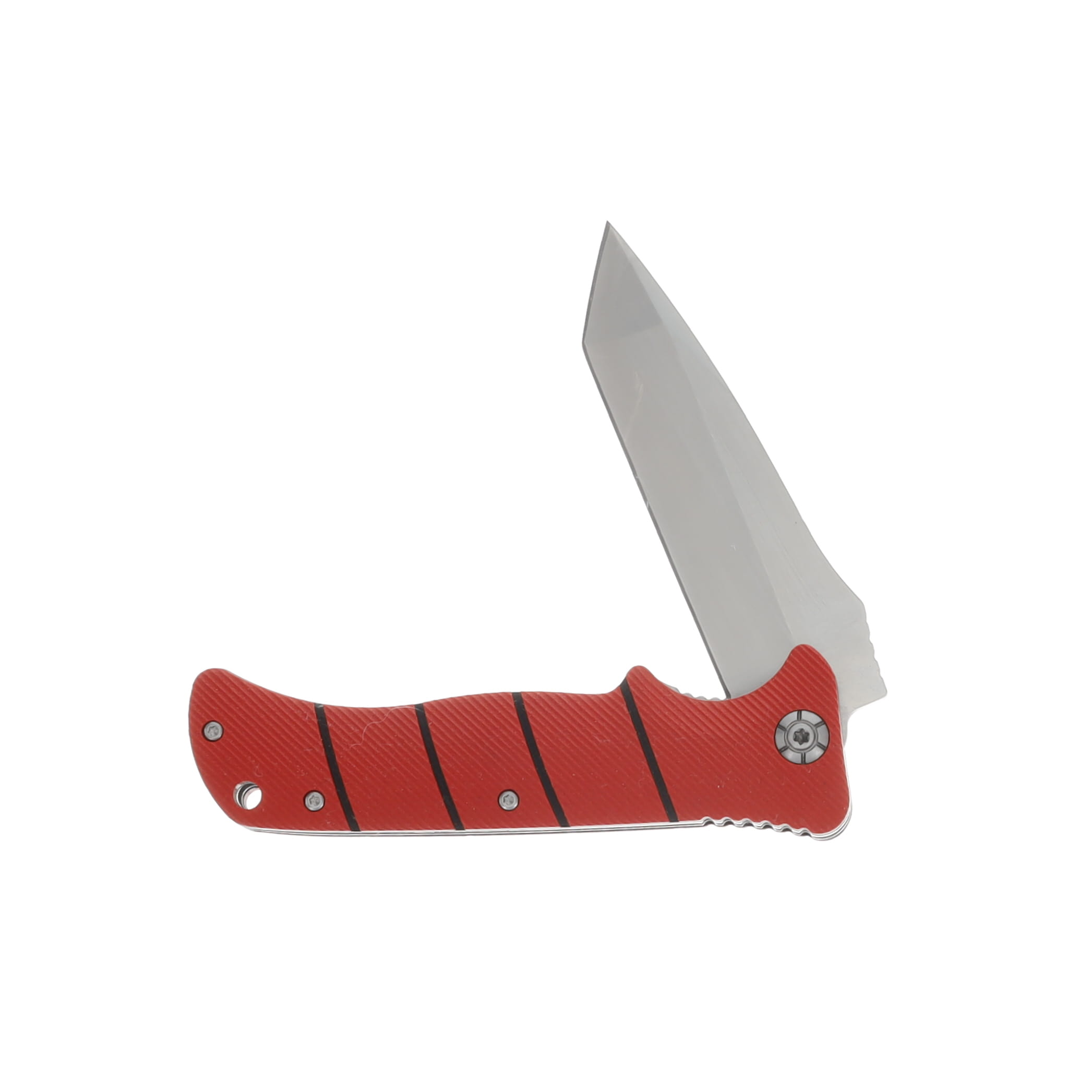Bubba Blade Sculpin Folding Knife Red 3.75 Inch Plain Satin Tanto BBCLFK View 3