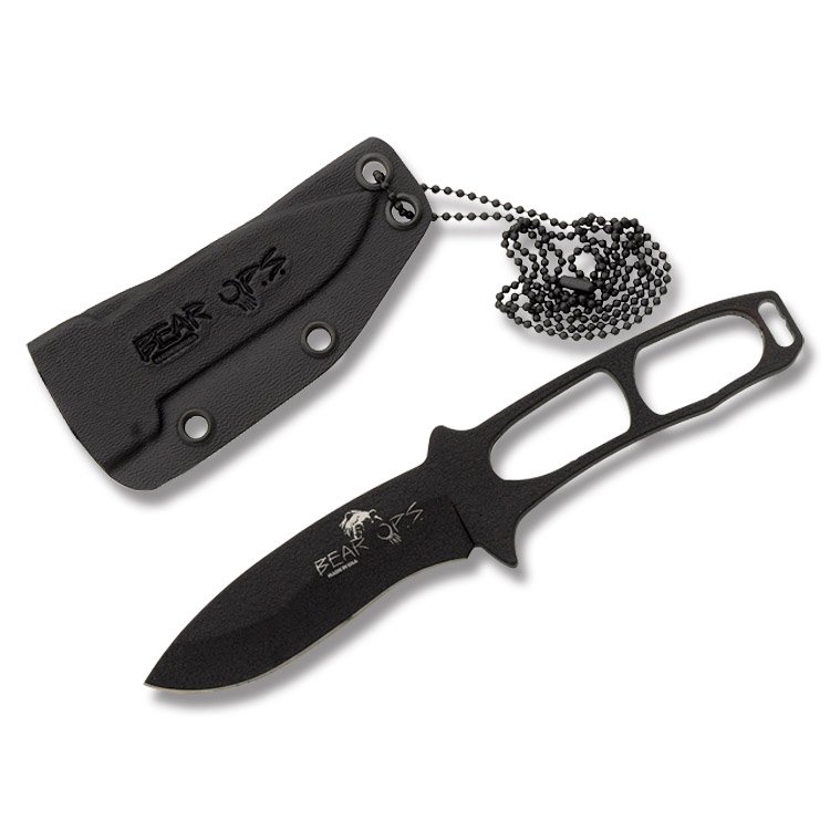 Bear & Son Constant Neck Knife Black Epoxy BRCC400B View 1