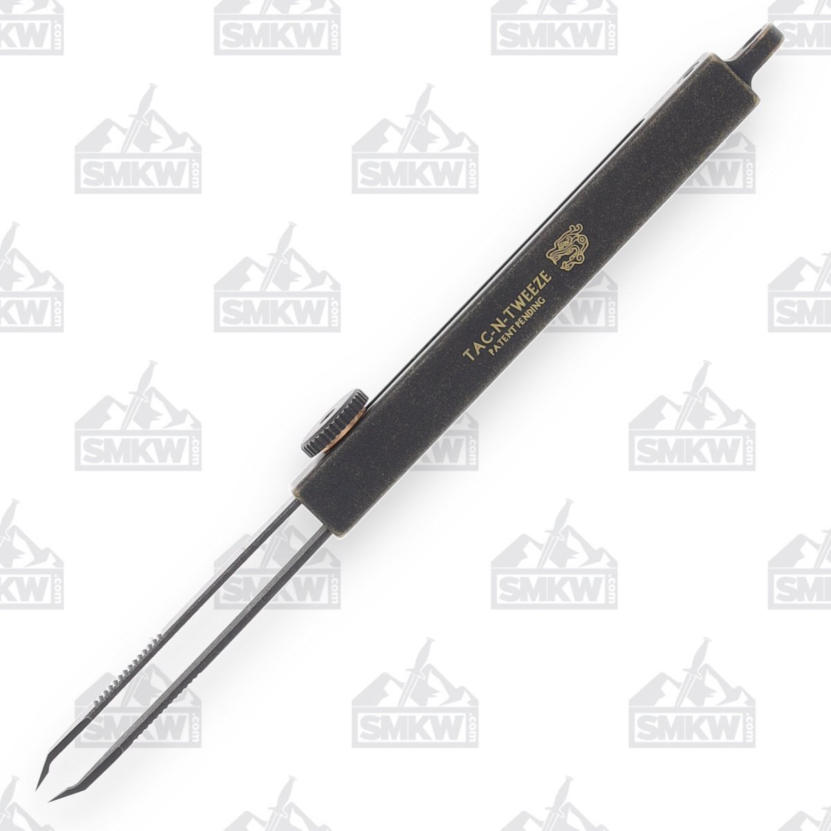 CIVIVI Tac-N-Tweeze Brass Handle Stainless Steel Tweezers with Leather Sheath WKCC19062BA View 1