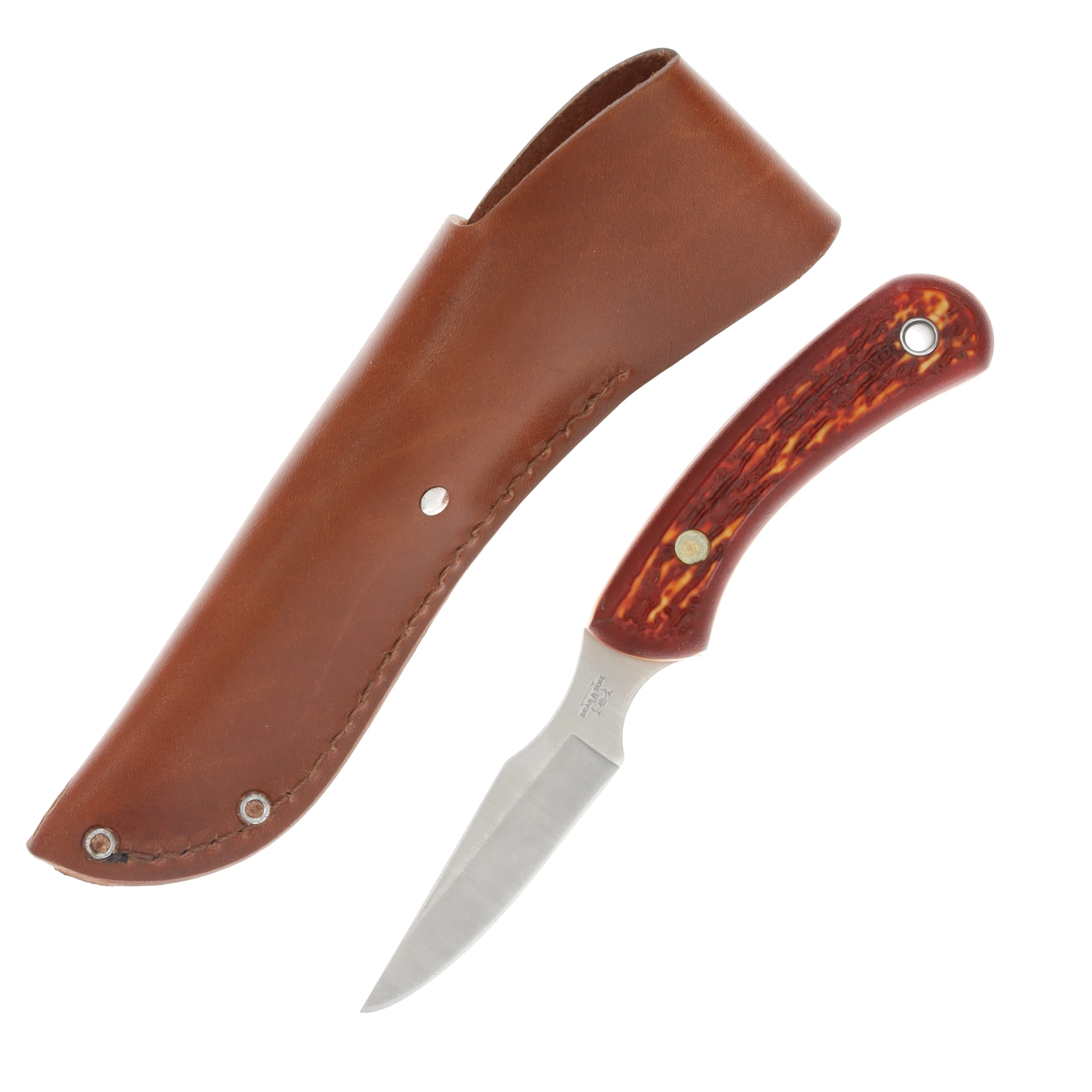 Bear & Son Fixed Blade Caper Knife 2.5 Inch Plain Satin Caping BRSD42 View 2