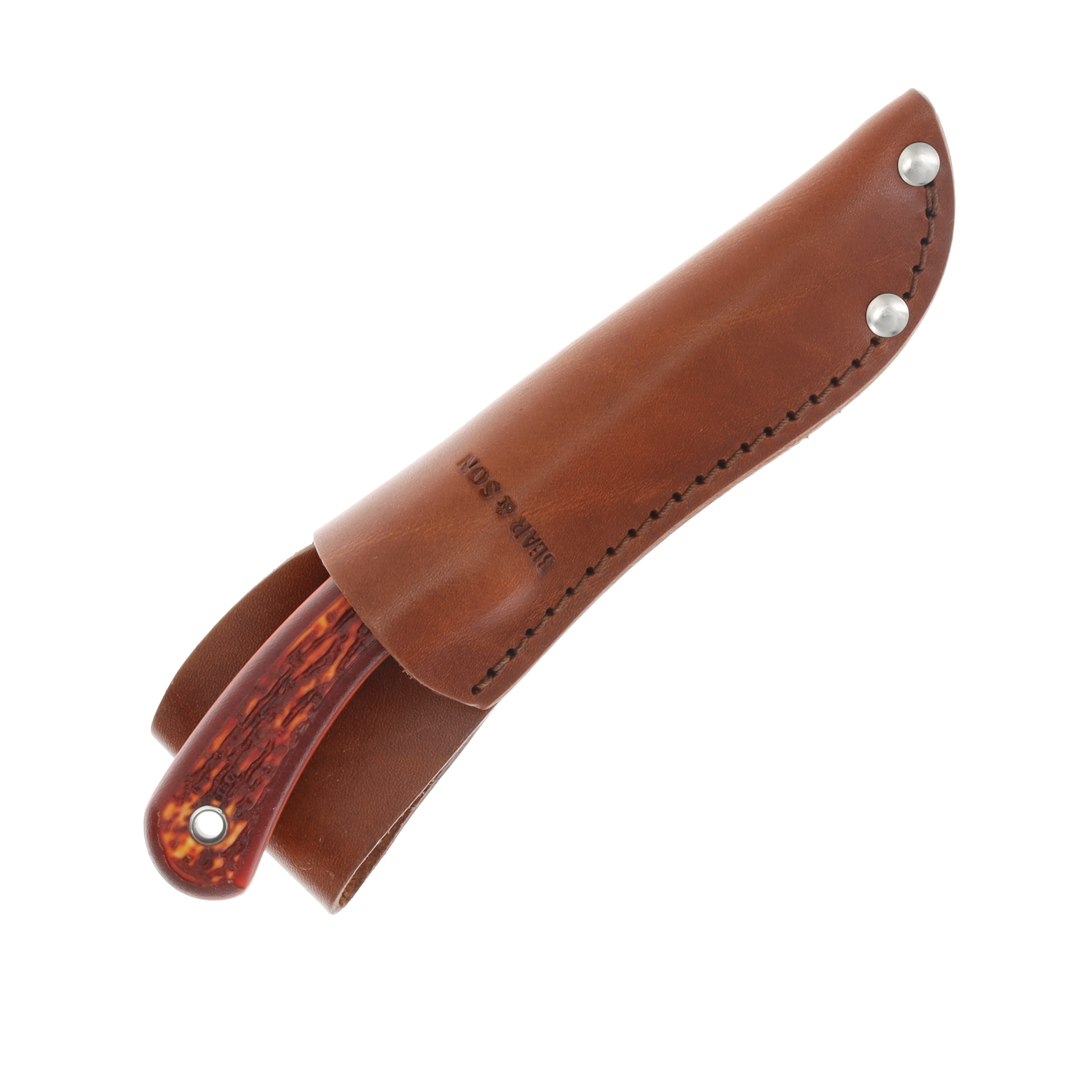 Bear & Son Fixed Blade Caper Knife 2.5 Inch Plain Satin Caping BRSD42 View 4