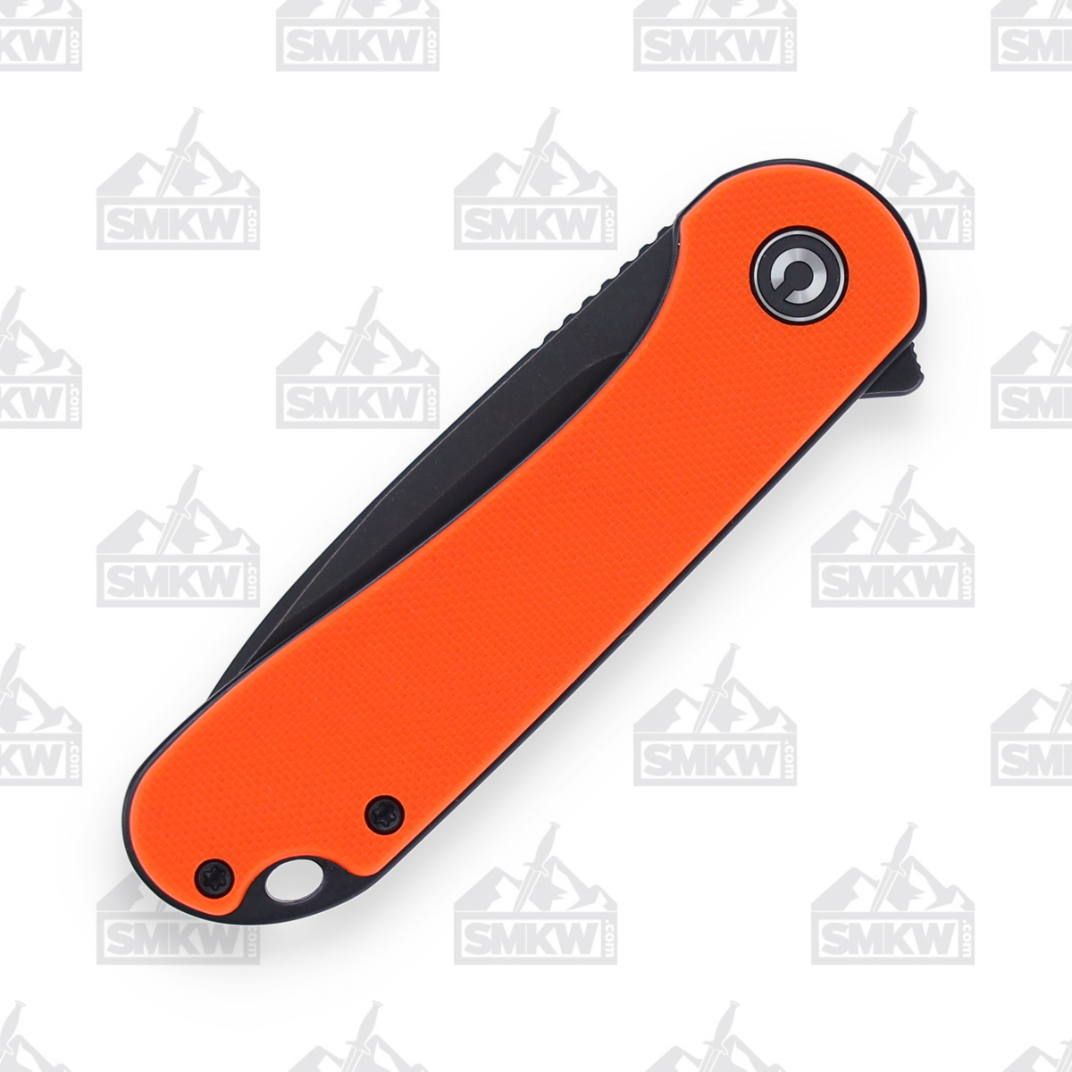 CIVIVI Elementum Folding Knife Orange 2.96in Black Stonewash Drop Point WKCC907Y View 7