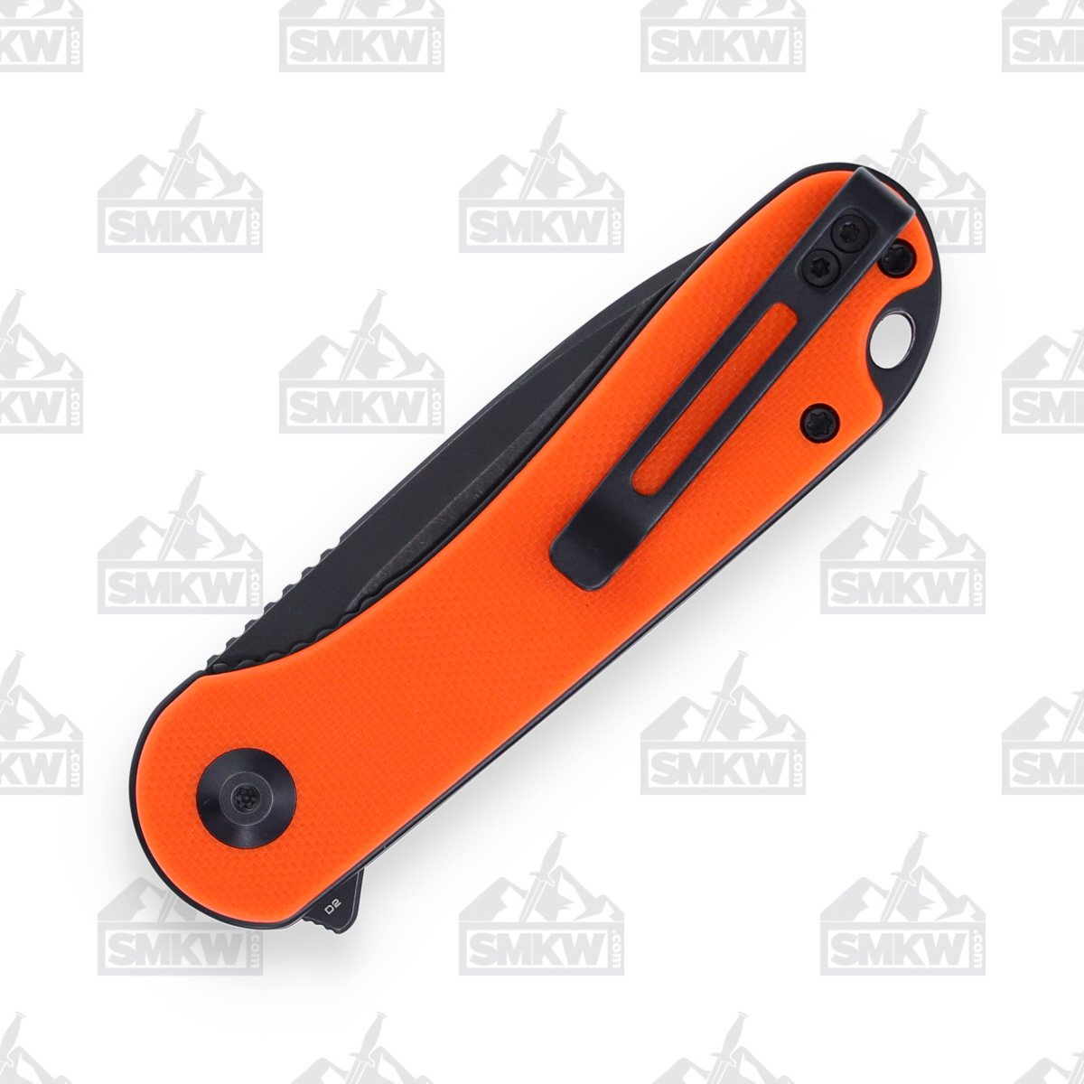 CIVIVI Elementum Folding Knife Orange 2.96in Black Stonewash Drop Point WKCC907Y View 8