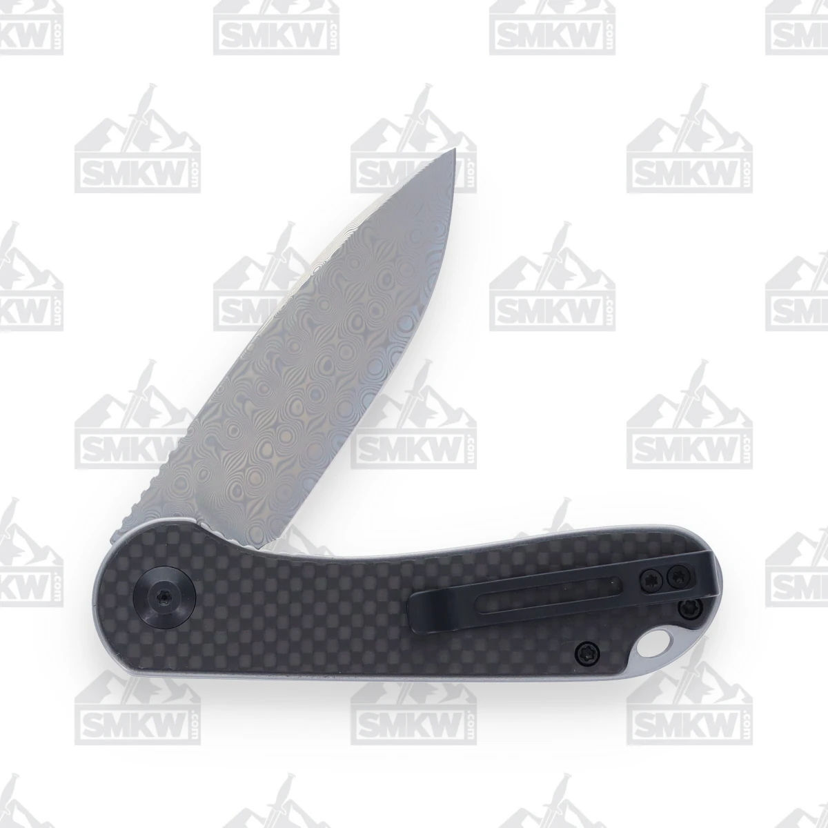 CIVIVI Elementum Folding Knife 2.96 Inch Plain Damascus Drop Point WKCC907DS View 6