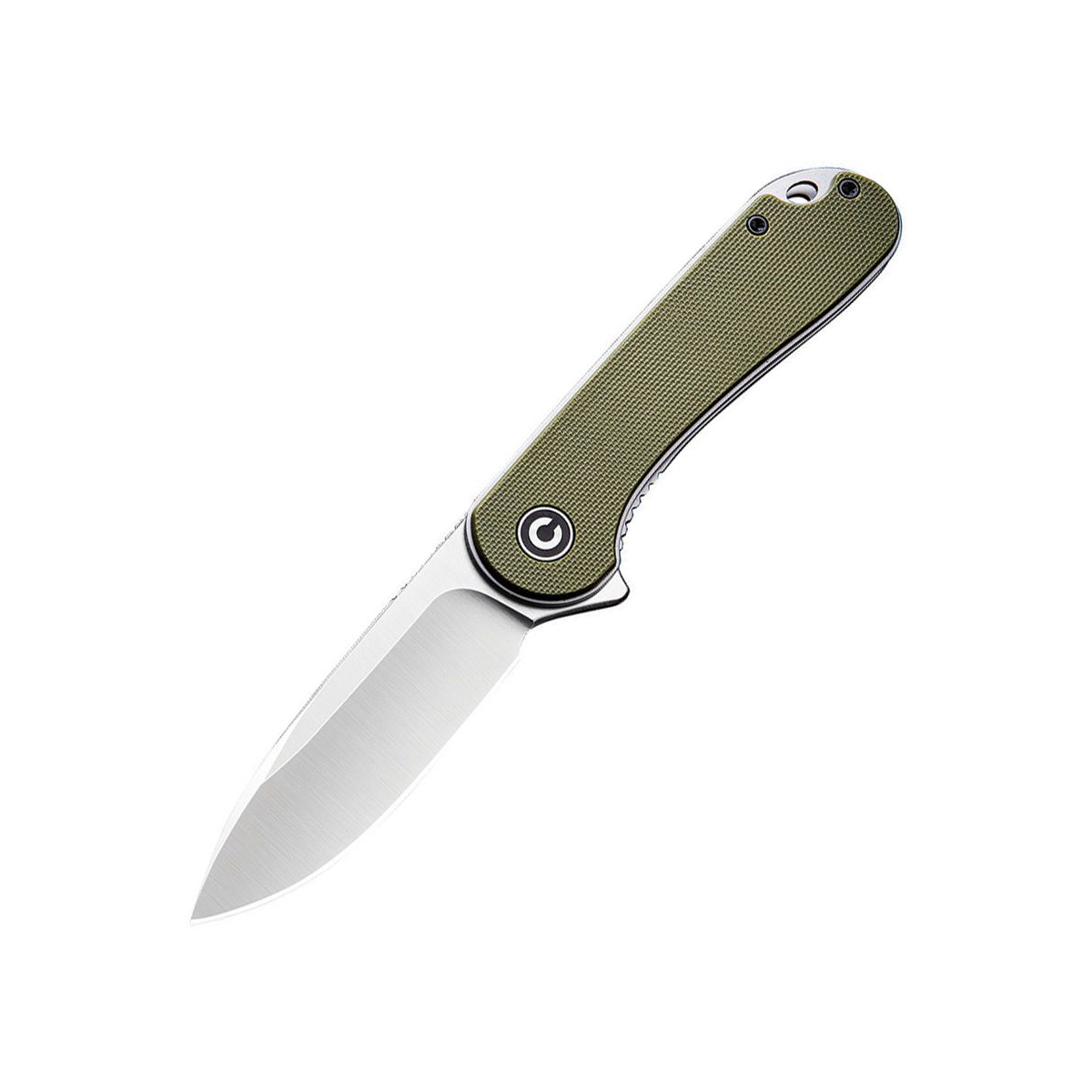 CIVIVI Elementum Folding Knife OD Green 2.96in Plain Satin Drop Point WKCC907E View 1
