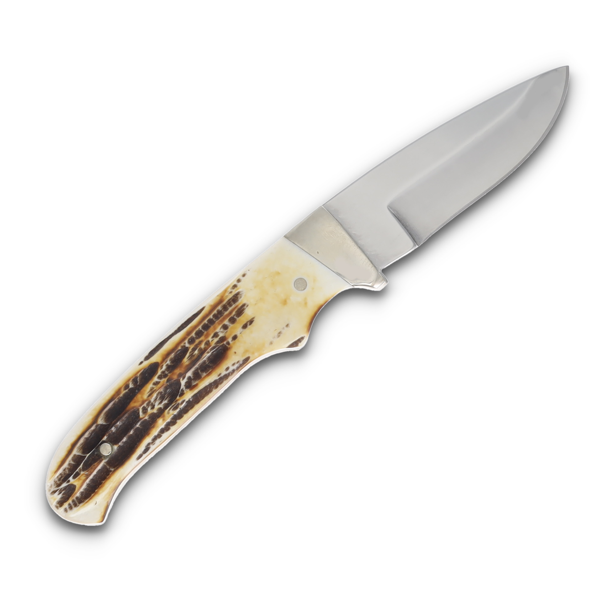 Bear & Son Skinner Fixed Knife Stag Bone 2.87 Inch Plain Satin Skinner BR548 View 3