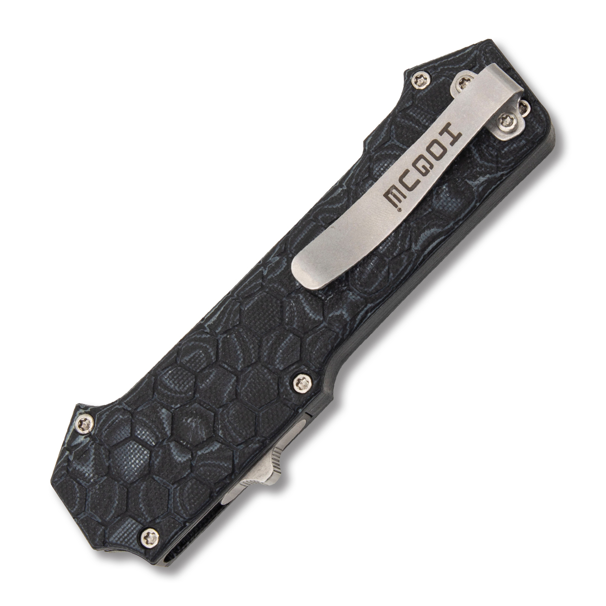 Hogue Compound OTF Automatic Knife Black - 3.5in Clip Point Tumbled Plain AUHG34039 View 2