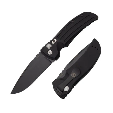 Hogue EX-A01 Automatic Knife Black 4in Drop Point Plain Blade AUHG34110 View 1