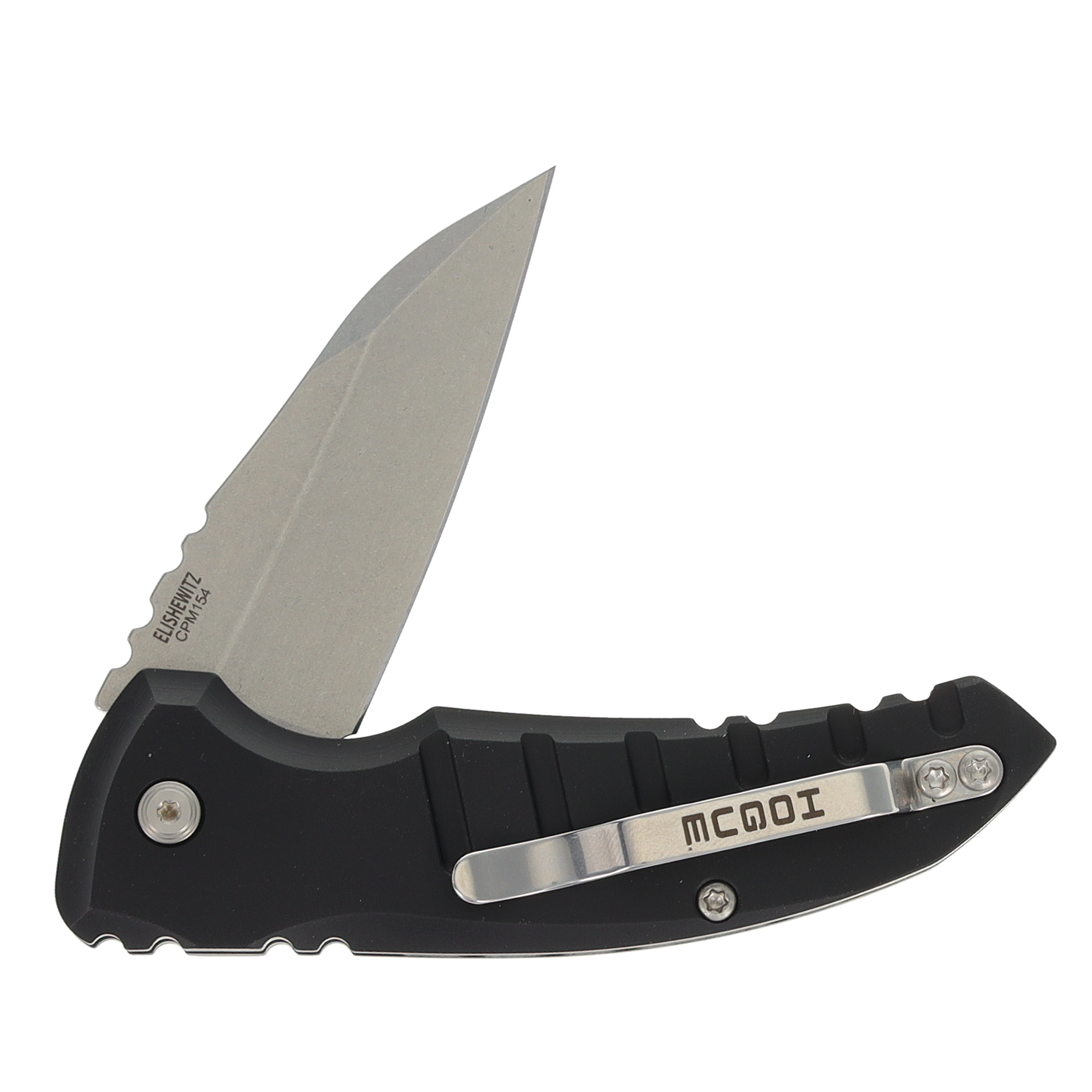 Hogue X1-Microflip Folding Knife Al Black 2.75in Stonewash Wharncliffe Blade HG24160 View 4