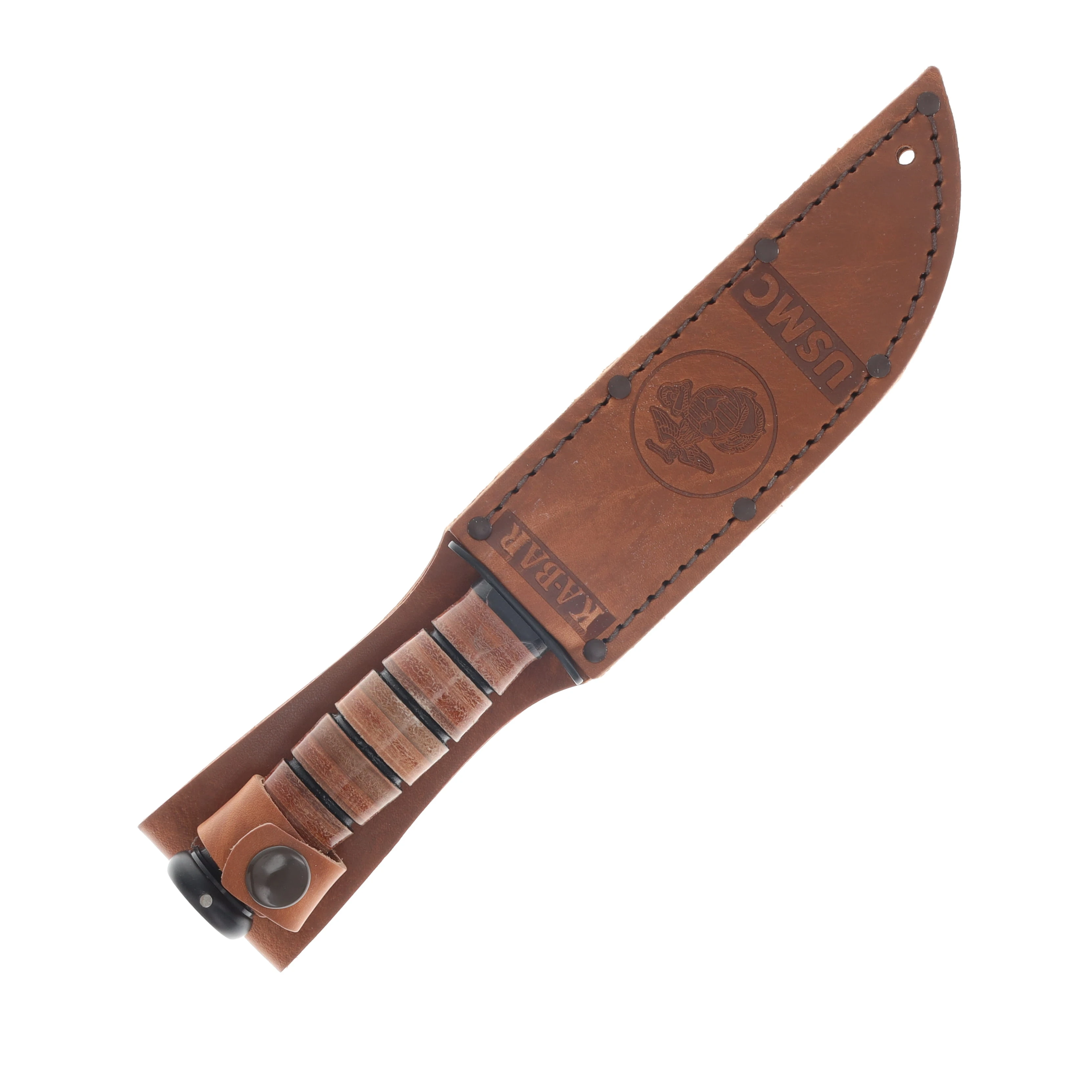 KA-BAR USMC Short Fighting Knife Fixed Blade 5.25in Black PS Clip Point KA1252 View 3