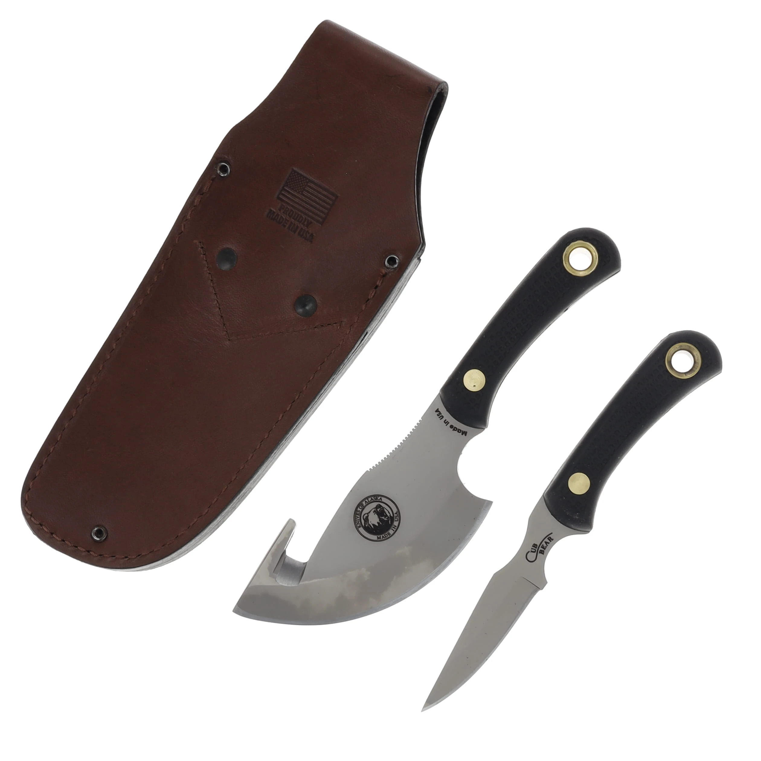 Knives of Alaska Light Hunter/Cub Combo SureGrip D2 Fixed Blade Set KOA012FG View 1