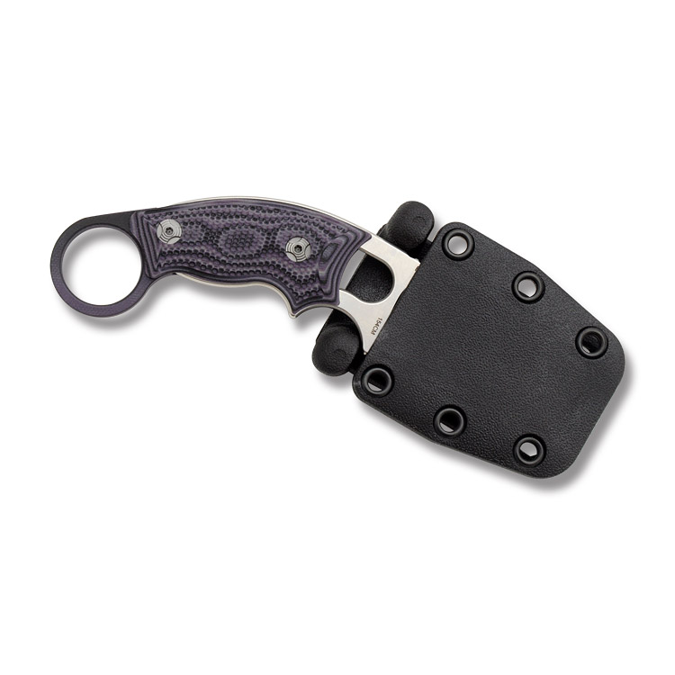 Hogue EX-F03 Hawkbill Karambit Knife Purple G-Mascus 2.25” Stonewash Blade HG35328 View 4