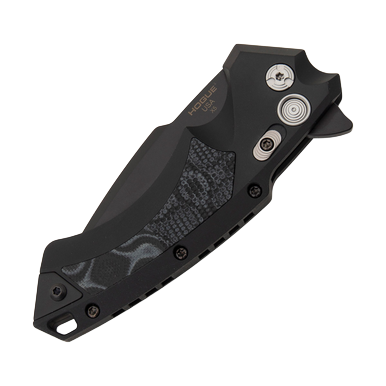 Hogue X5 Manual Flipper Knife Black Al G-Mascus 3.5in Black Spear Point Blade HG34579 View 6