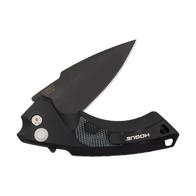 Hogue X5 Manual Flipper Knife Black Al G-Mascus 3.5in Black Spear Point Blade HG34579 View 5