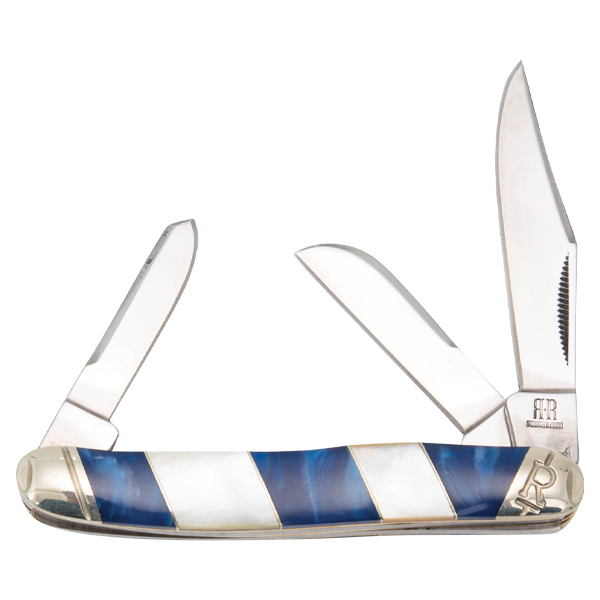 Rough Ryder Stockman Folding Knife Blue Ocean RR2024 View 1