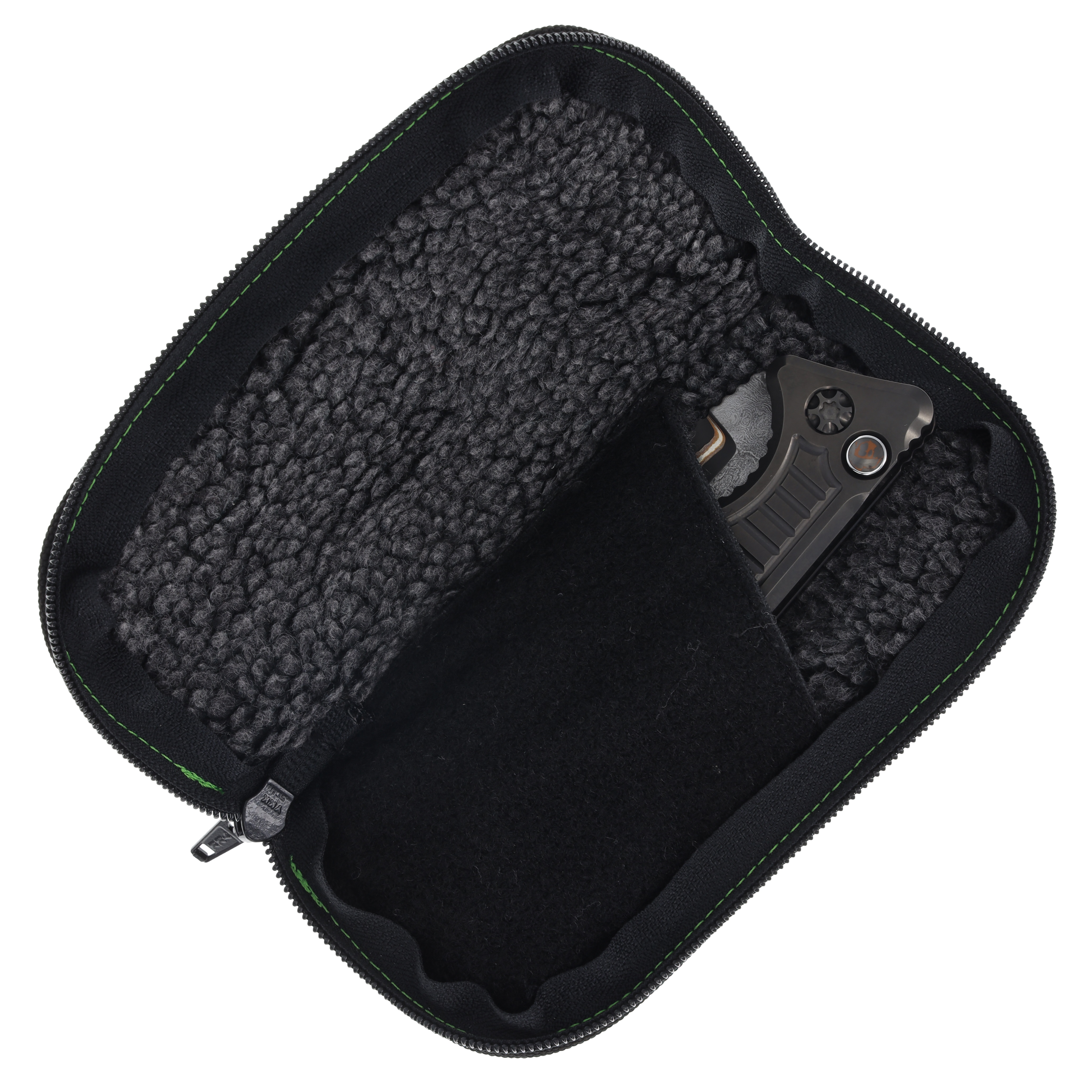 Heretic Medusa Automatic Knife DLC Elmax Tanto/Black Snakeskin Carbon Fiber HMBFDT View 8