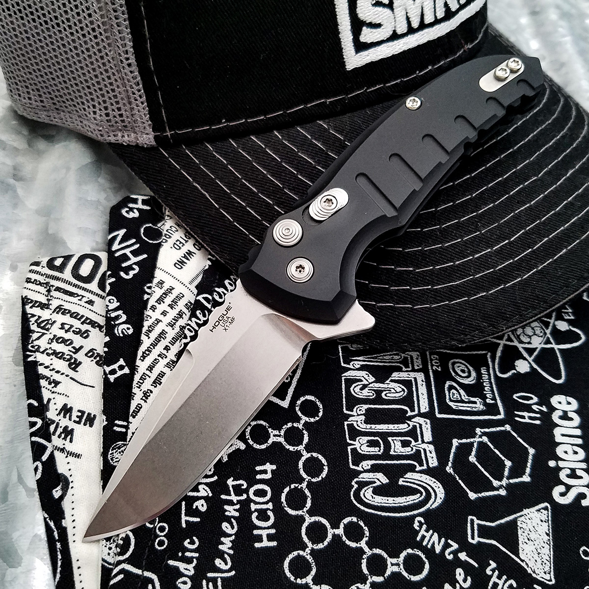 Hogue X-1 MicroFlip Black Folding Knife Stonewash 2.75in Drop Point Blade HG24170 View 12