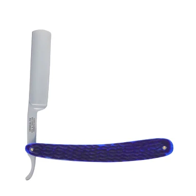 Hen & Rooster Blue Pickbone Straight Razor Folding Knife HRI401BLPB View 2