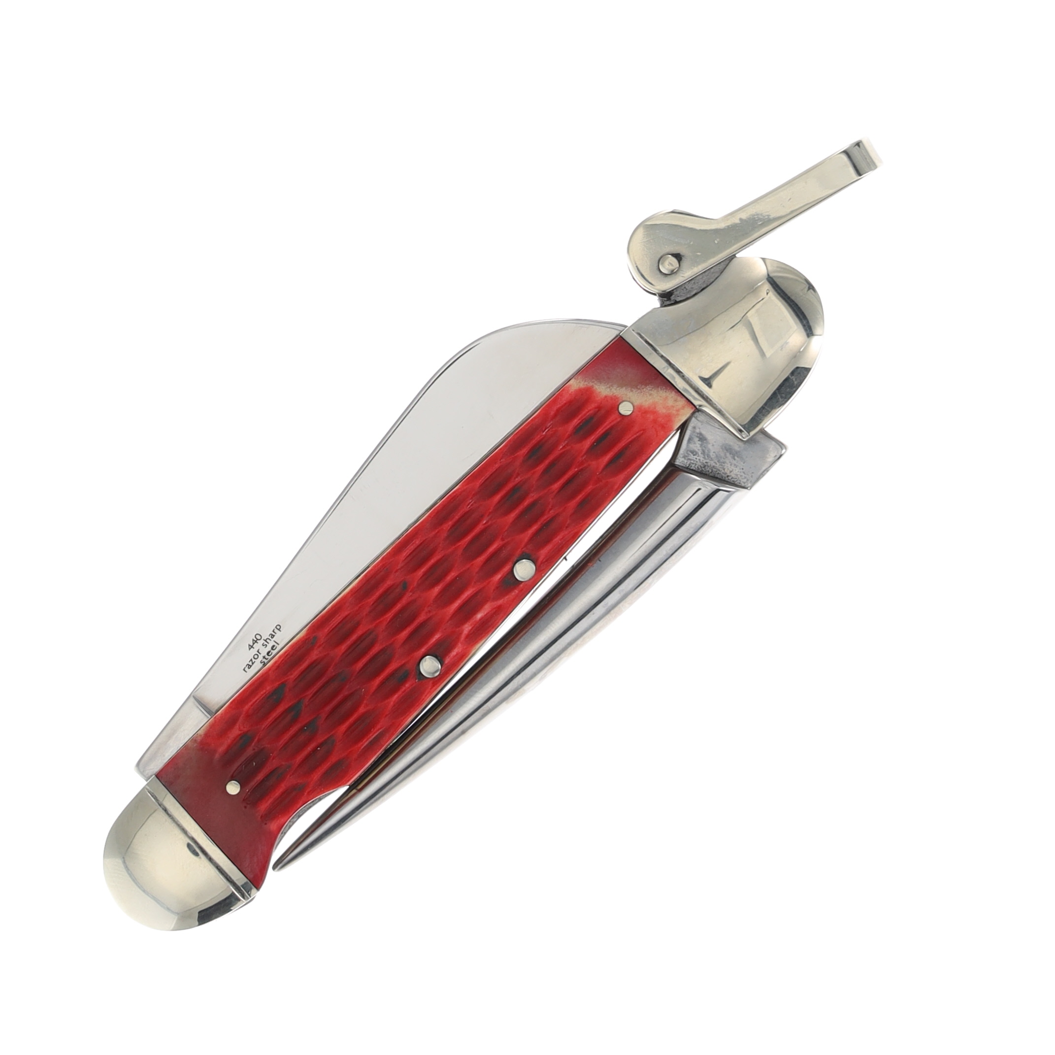 Rough Ryder Red Jigged Bone Locking Marlin Spike Folding Knife RR576 View 6