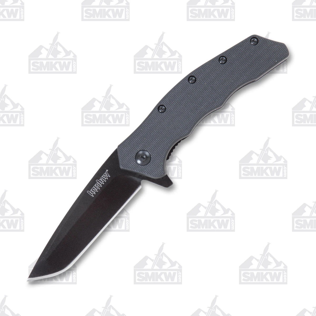 Kershaw Thicket Assisted Folding Knife Black 3in Tanto Plain Blade KS1328 View 2