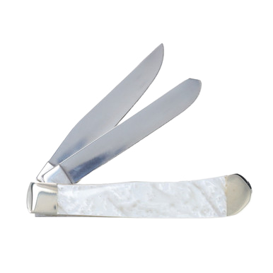 Case XX Happy Anniversary To My Husband Heavenly Pearl Corelon Trapper Folding Knife View 5