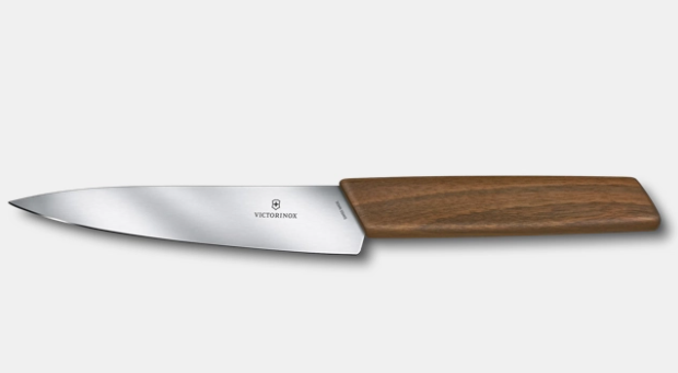 Victorinox Swiss Modern Chefs Knife Walnut 6 Inch Plain Chefs Blade V60839 View 1