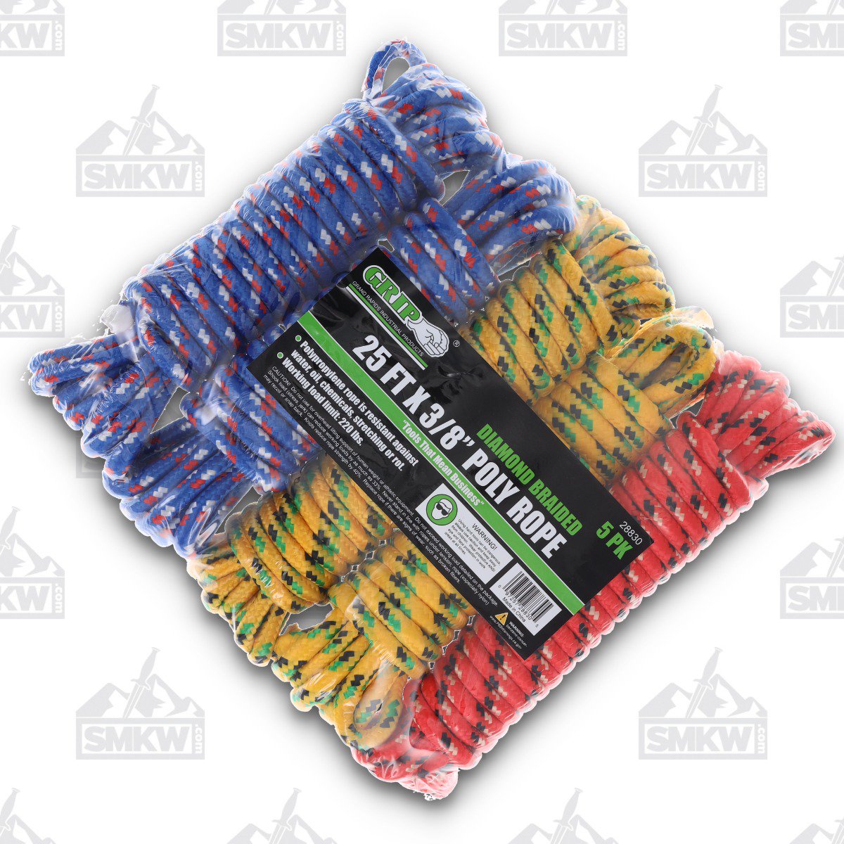 GRIP 3/8 Inch X 25 Ft. Poly Rope 5pk GRIP28830 View 1