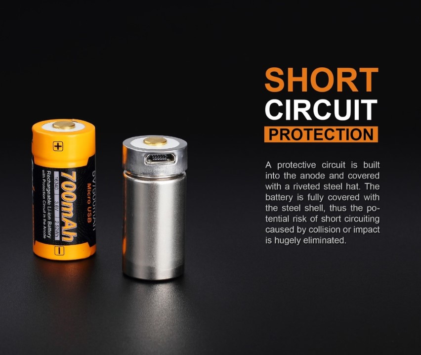 Fenix USB Rechargeable Battery 700mAH 16340 3.6V FENARBL16700 View 4