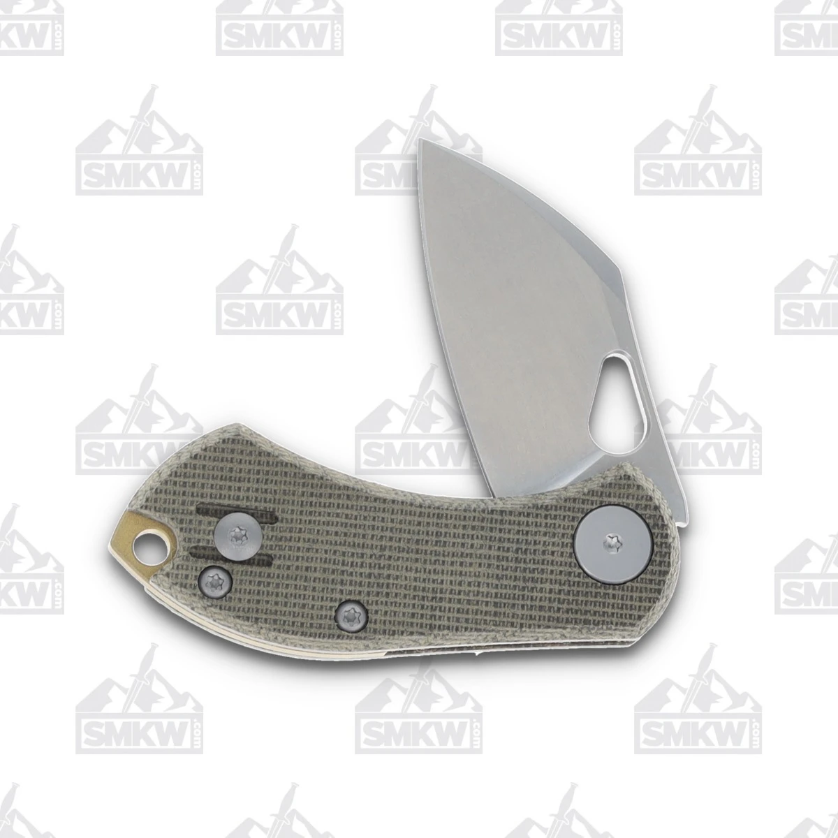 GiantMouse Ace Nibbler Green Canvas Micarta GMACENIBGRNCM View 2