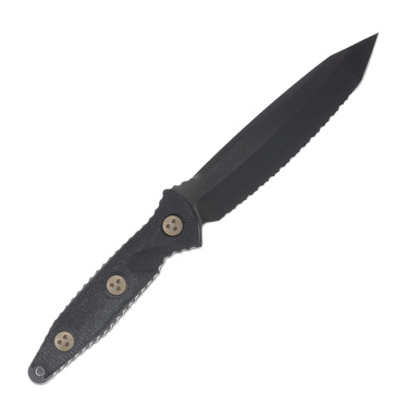 Microtech SOCOM Alpha Signature Series Black T/E Carbon Fiber Serrated MT1143DLCCFS View 2
