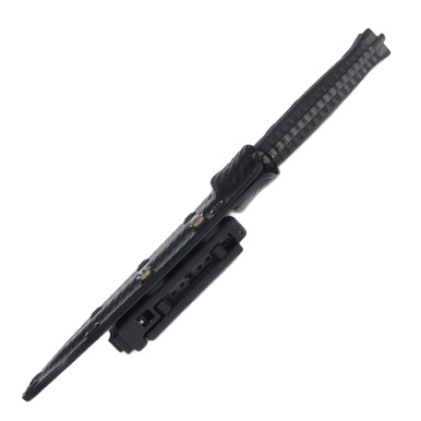 Microtech SOCOM Alpha Signature Series Black T/E Carbon Fiber Serrated MT1143DLCCFS View 8