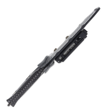 Microtech SOCOM Alpha Signature Series Black T/E Carbon Fiber Serrated MT1143DLCCFS View 7