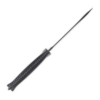 Microtech SOCOM Alpha Signature Series Black T/E Carbon Fiber Serrated MT1143DLCCFS View 3