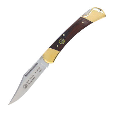 Puma SGB Whitetail Folding Knife 3.1in Plain Edge Jacaranda Wood View 1