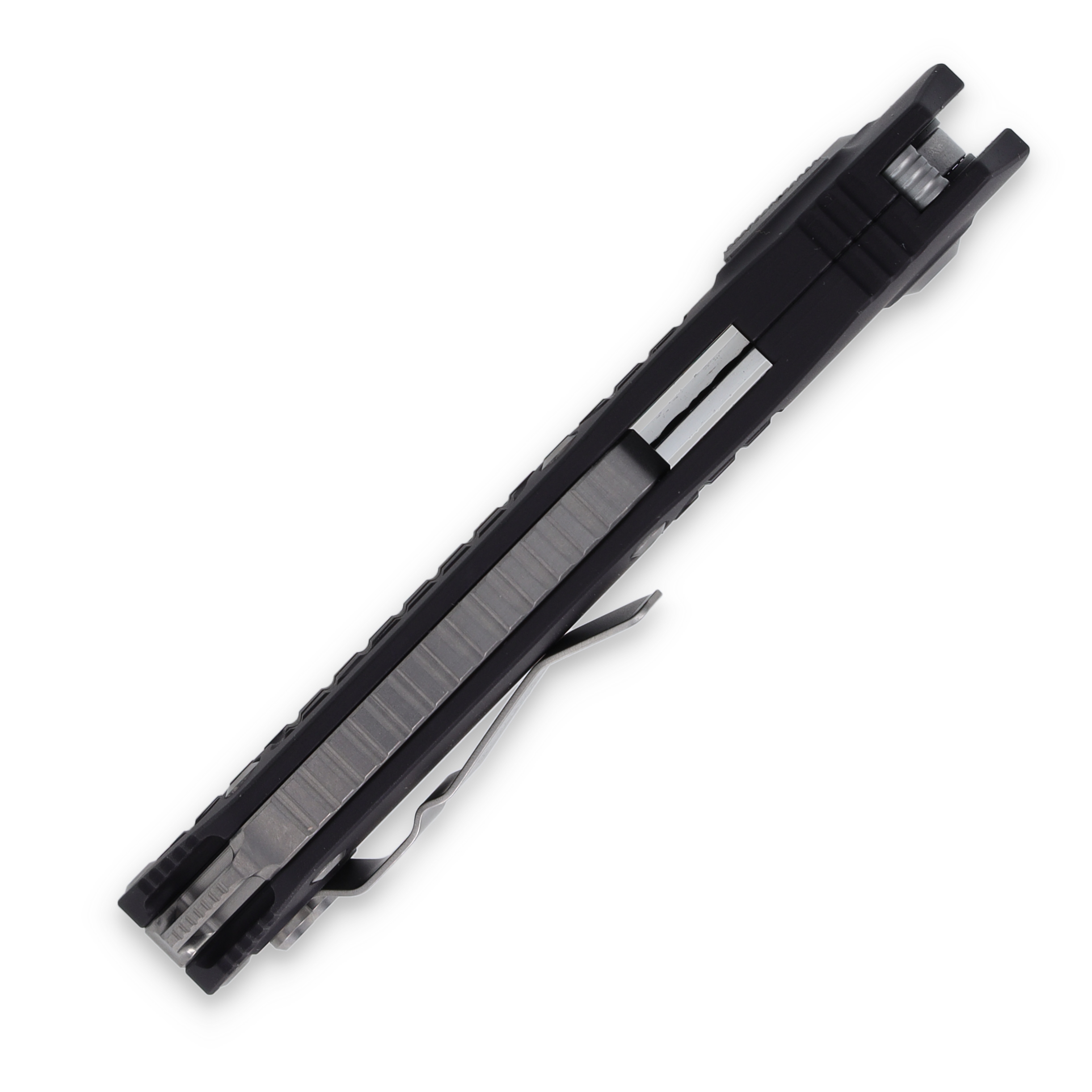 Microtech Bastinelli Brachial OTS Auto Knife Black 3.25in Serrated STW Blade AUMT268A12 View 5