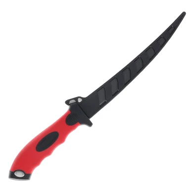 Frost Cutlery Ocoee River Captain's Fixed Blade Fillet Knife Black and Red View 2