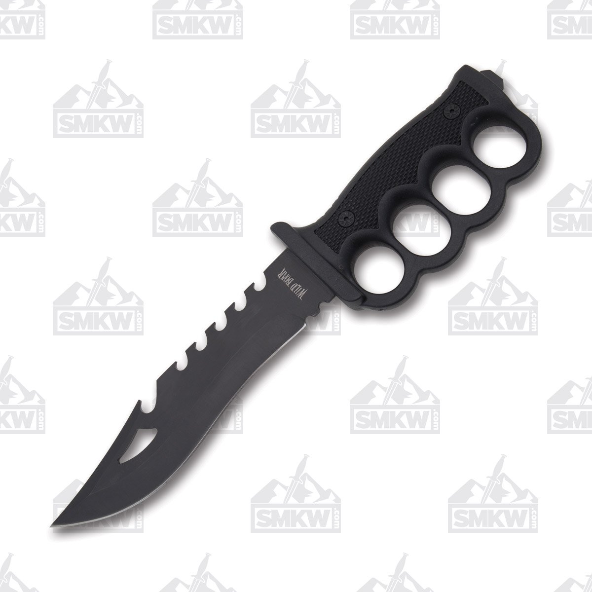 Wild Boar Razorback Survival Black 7.5in Bowie Fixed Blade Knife WB1033 View 1