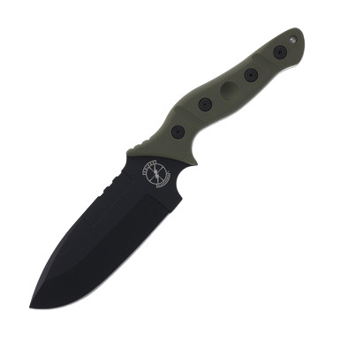 Sniper Bladeworks Mamu Fixed Blade Knife PVD/Green G-10 View 1