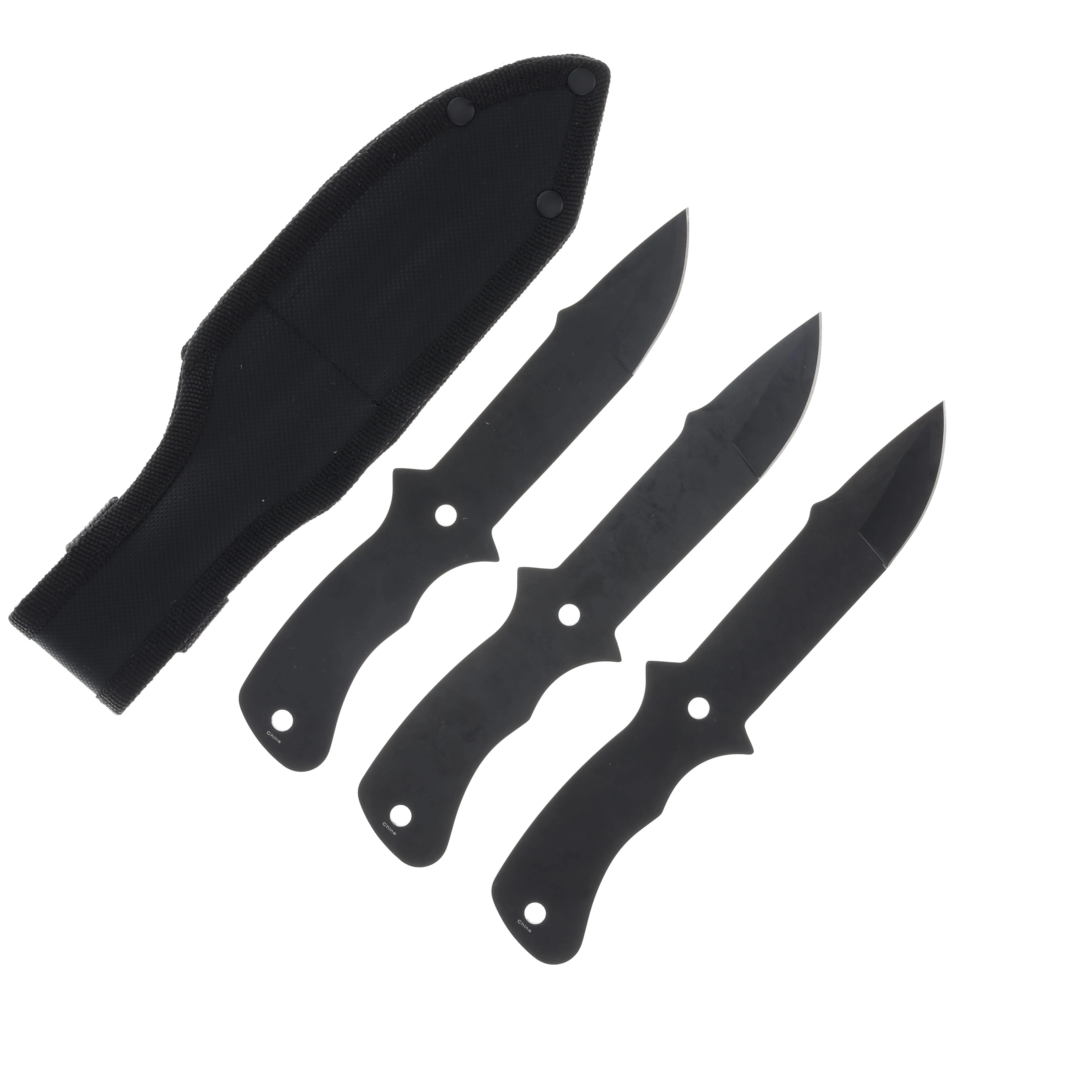 Cold Steel Throwing Knives Set Fixed Knives Black Oxide 420SS W/Sheath CS-TH-80KVC3PK View 2