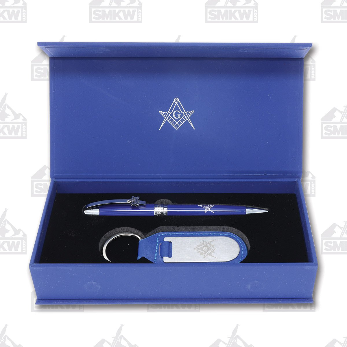 Masonic Pen Blue With Keychain in Gift Box SX205 View 1