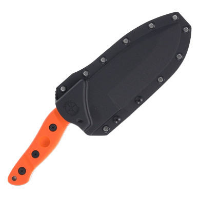 Sniper Bladeworks Mamu Fixed Blade Knife Satin/Orange G-10 View 6