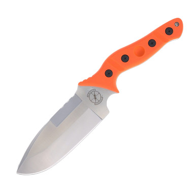 Sniper Bladeworks Mamu Fixed Blade Knife Satin/Orange G-10 View 1