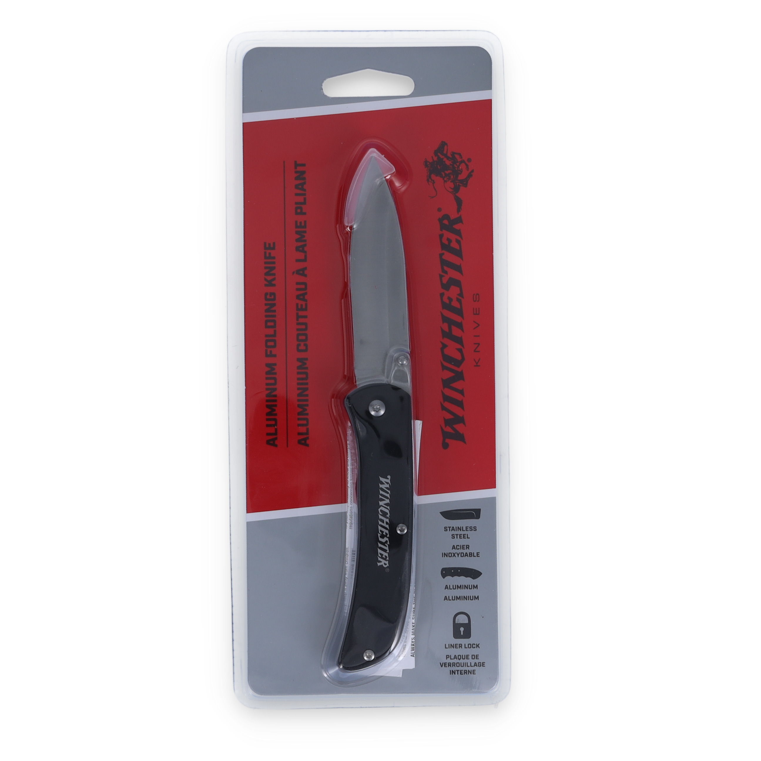 Winchester Folding Knife 3in Plain Edge Aluminium Drop Point 6220035W View 6