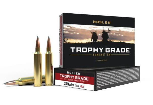 Nosler Trophy Grade Ammo 28 Nosler 175 Grain AccuBond Long Range Soft Point 20 Rounds NOS60155 View 1
