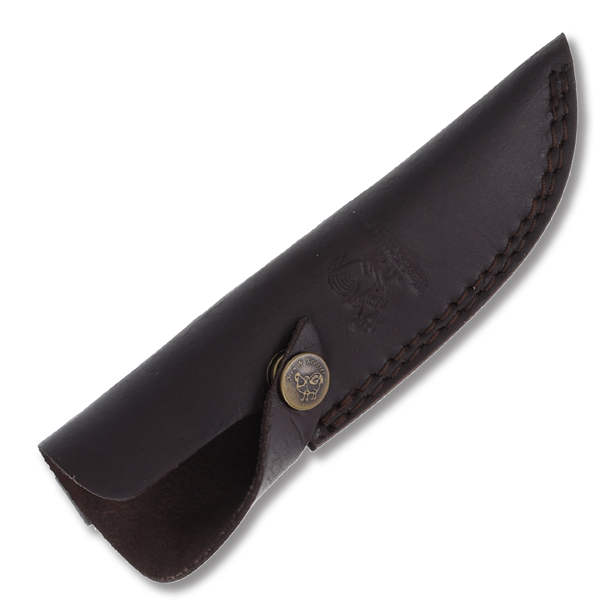 Hen & Rooster Fixed Hunting Knife Stag 4.6 Inch Plain Satin Drop Point HRI124DS View 3