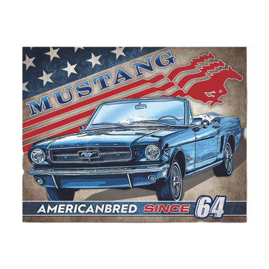 Mustang American Bred Tin Sign View 1