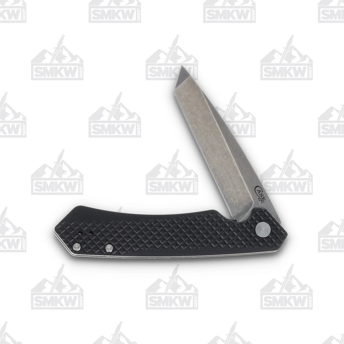 Case XX Kinzua Folding Knife S35VN Tanto Black Anodized Aluminum Milled CA64684 View 3